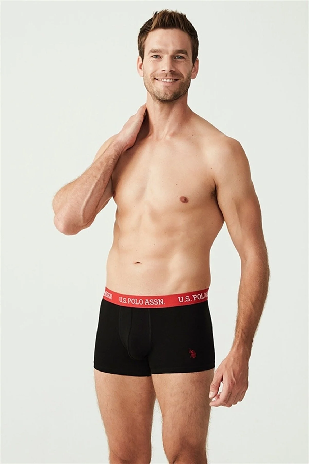U.S. Polo Assn. 3 Pack, Cotton & Lycra, Men's Boxer Set 80253 Black