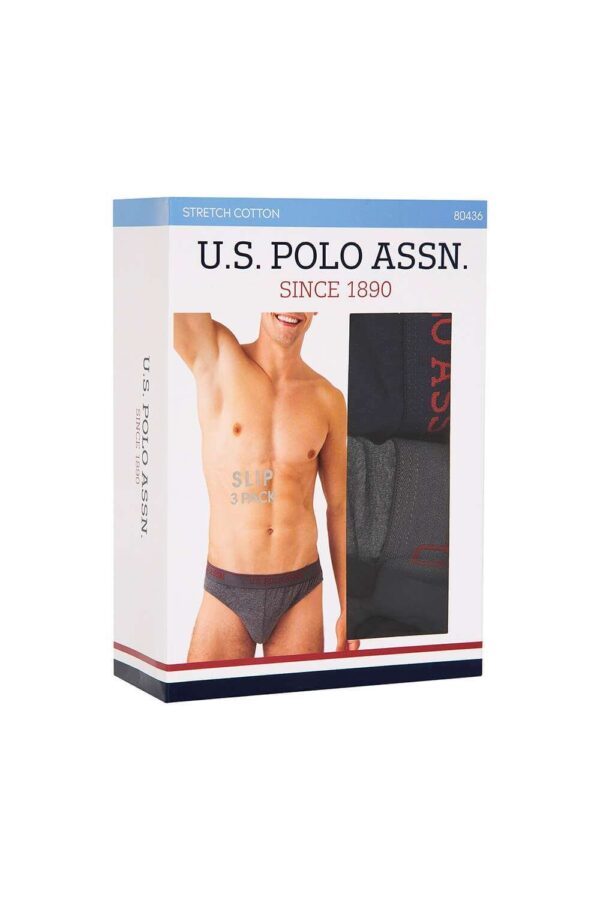 U.S. Polo Assn. 90003, 3 Pack, Men’s Plus Size Brief Set, Cotton & Lycra, White - Image 6