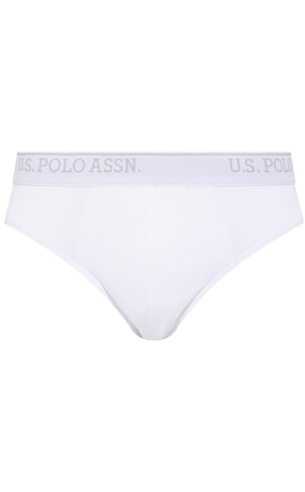 U.S. Polo Assn. 90003, 3 Pack, Men’s Plus Size Brief Set, Cotton & Lycra, White - Image 5