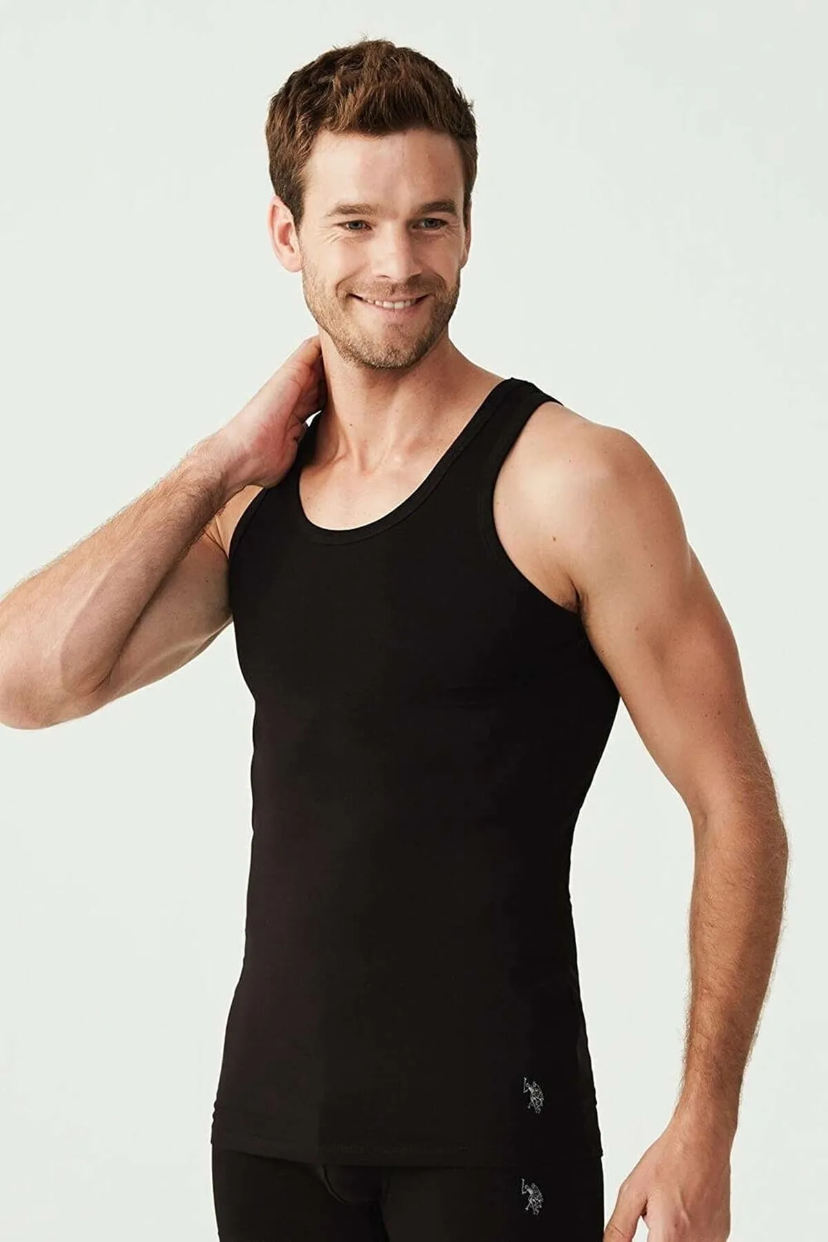 U.S. Polo Assn. Men's Singlet & Boxer Set 80088 Black