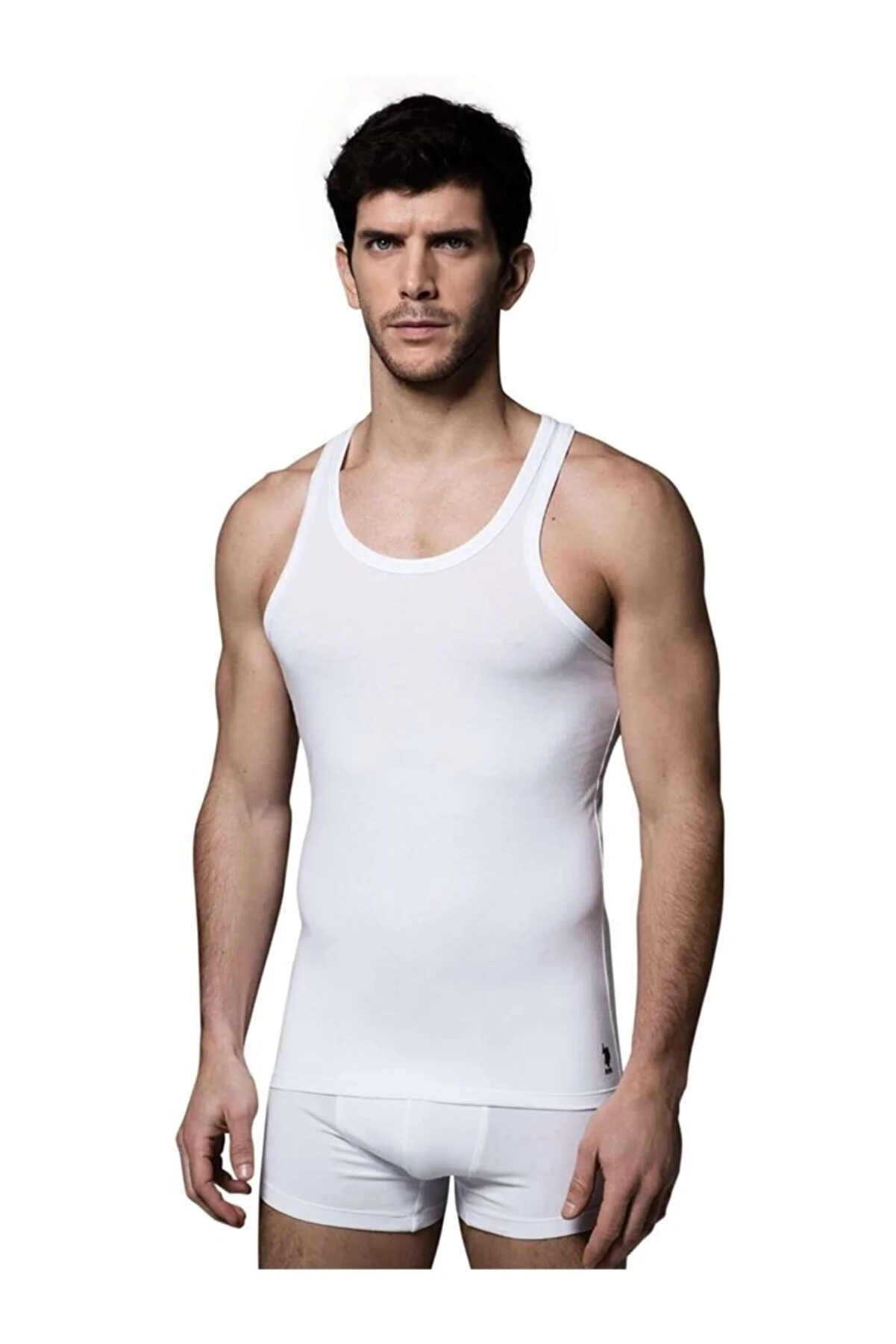 U.S. Polo Assn. Men's Singlet & Boxer Set 80088 White